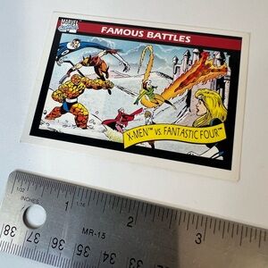 1990 Impel Marvel Universe #101 X-Men Vs Fantastic Four Famous Battles